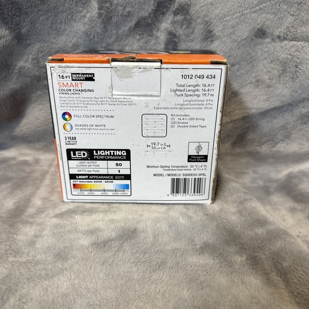 Hampton Bay 10-LED 16.4' Plug-in Mini Integrated LED String Light Expansion Set - Picture 5 of 5
